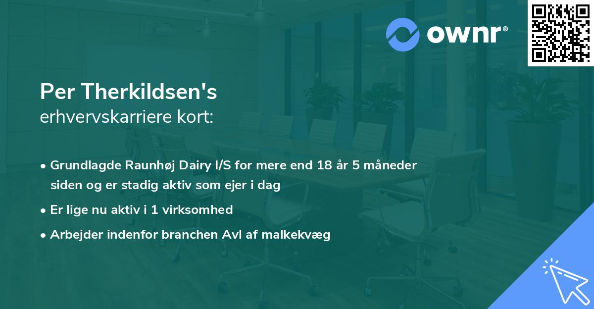 Per Therkildsen's erhvervskarriere kort