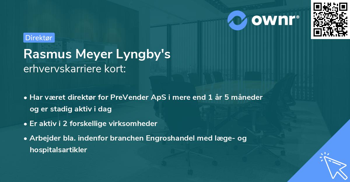 Rasmus Meyer Lyngby's erhvervskarriere kort