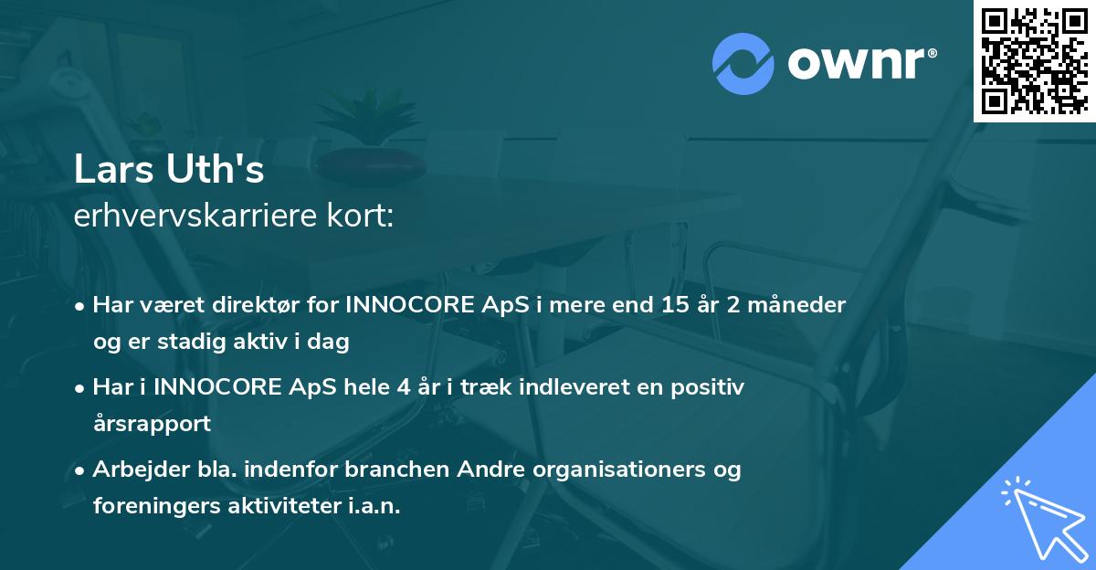 Lars Uth's erhvervskarriere kort