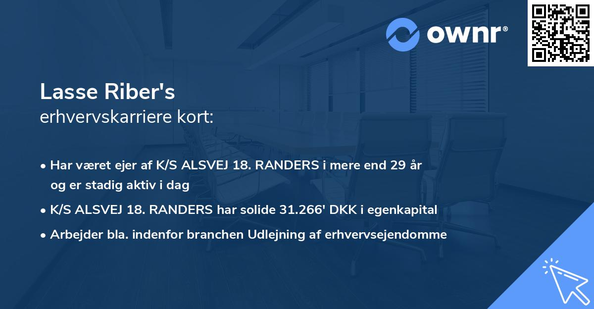 Lasse Riber's erhvervskarriere kort