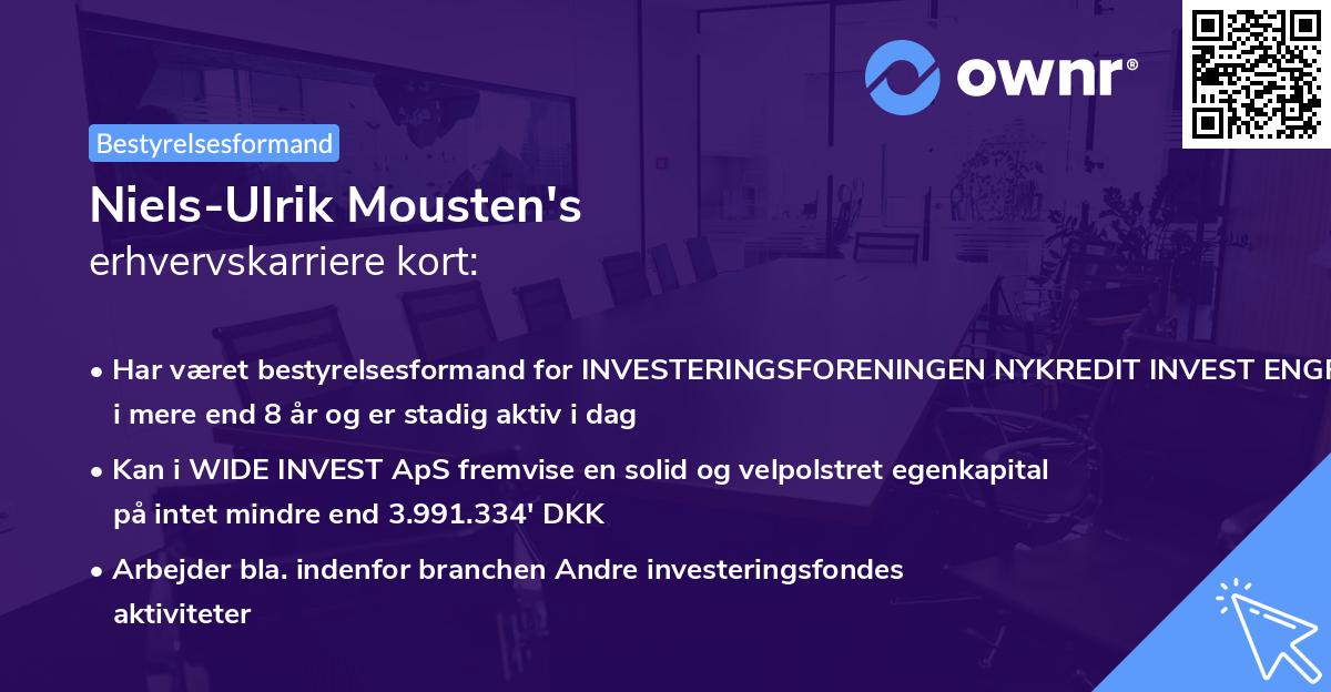 Niels-Ulrik Mousten's erhvervskarriere kort