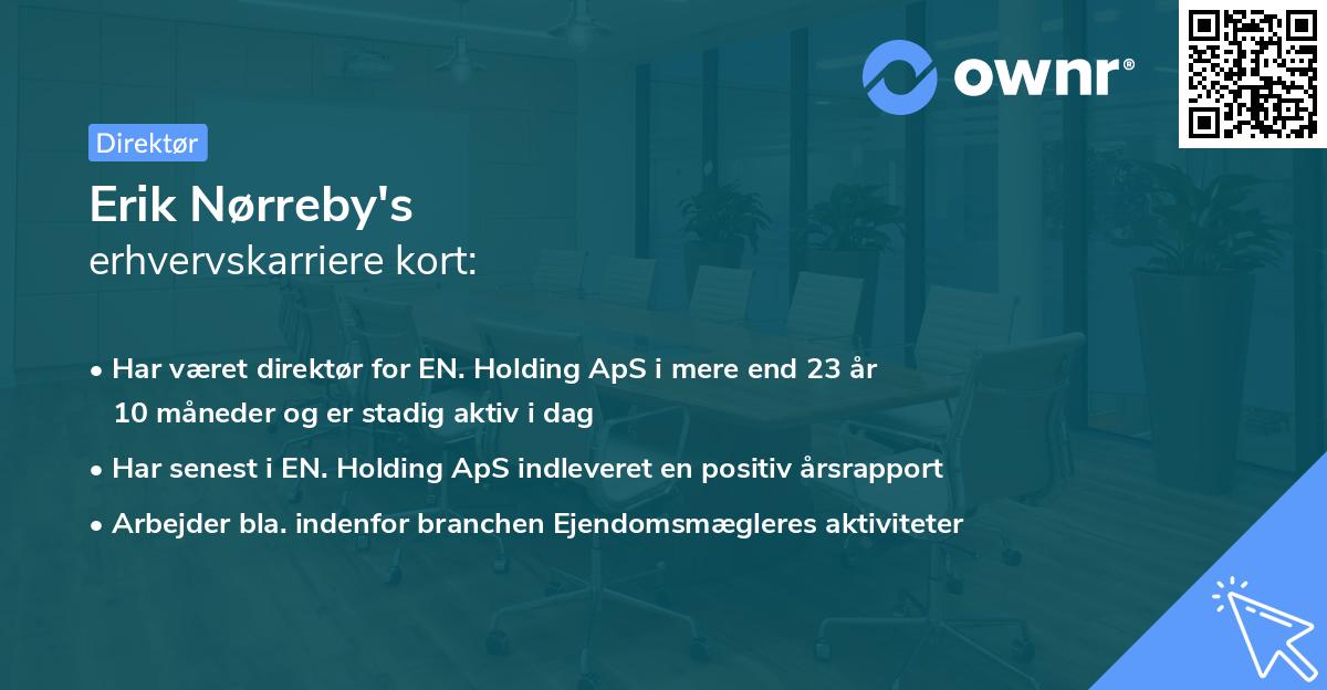 Erik Nørreby's erhvervskarriere kort