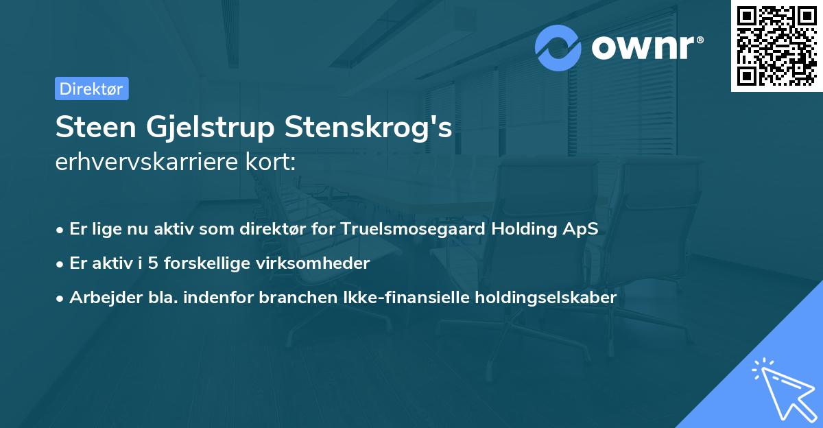 Steen Gjelstrup Stenskrog's erhvervskarriere kort