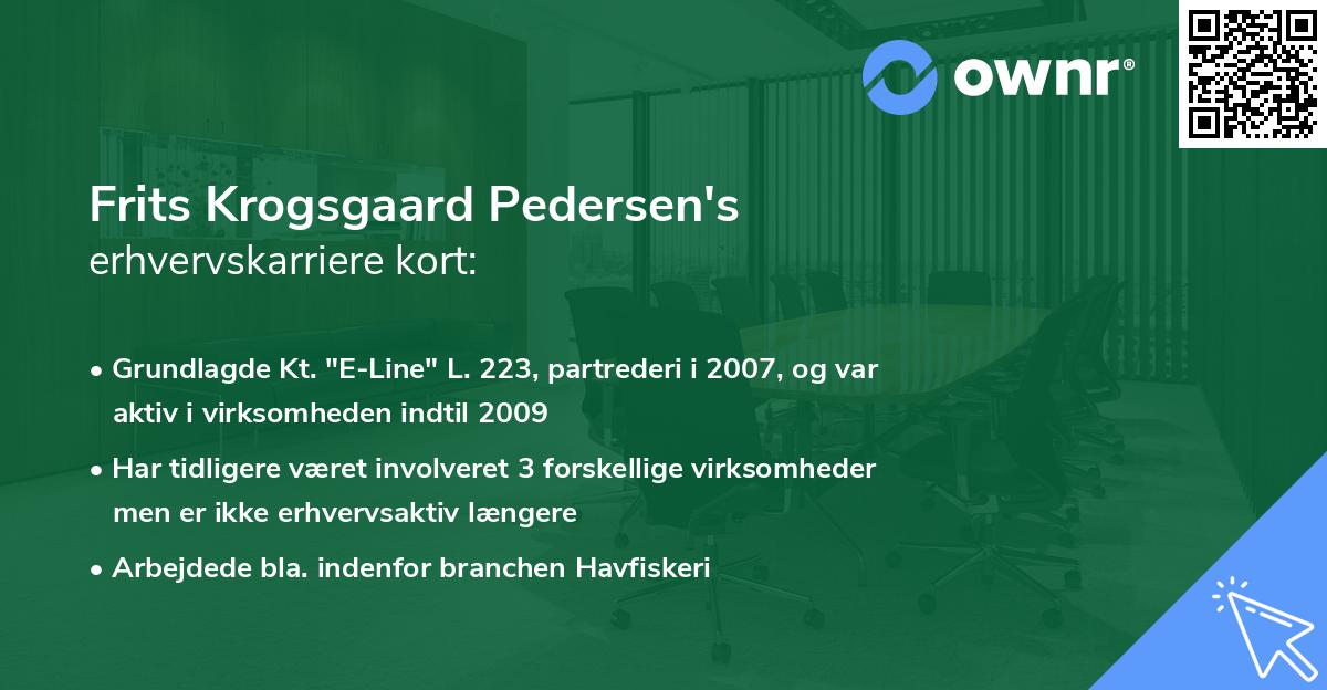 Frits Krogsgaard Pedersen's erhvervskarriere kort