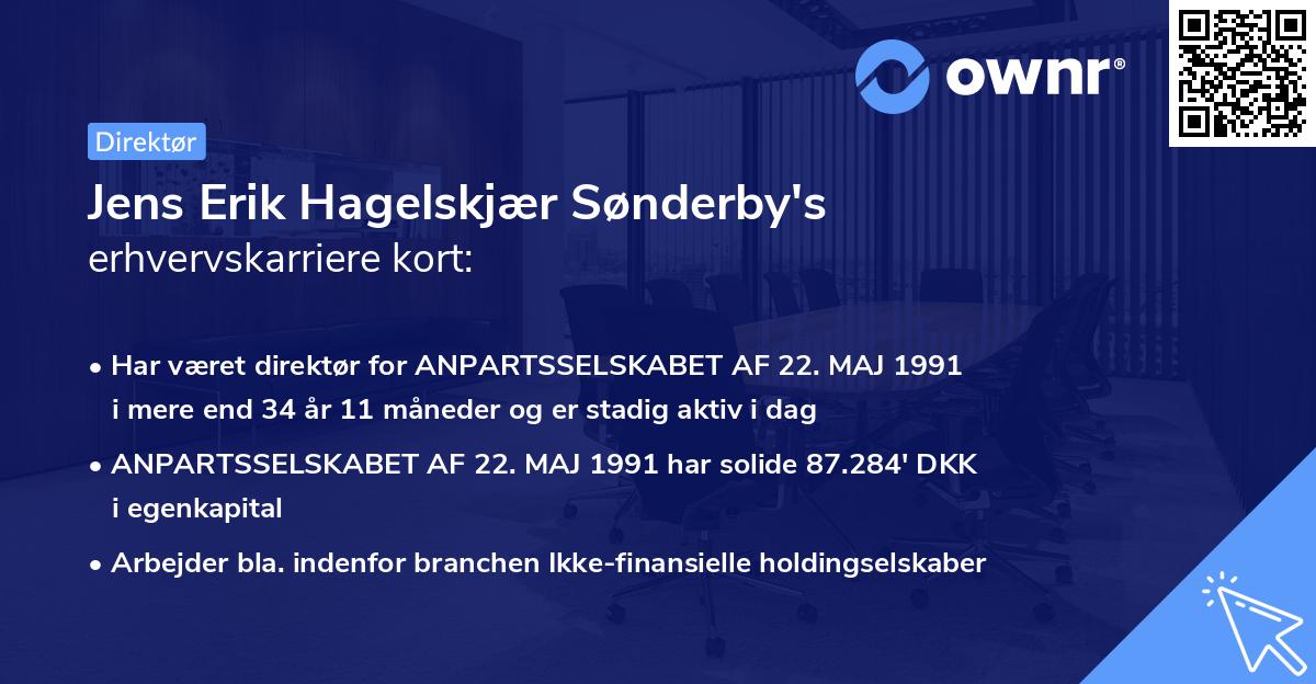 Jens Erik Hagelskjær Sønderby's erhvervskarriere kort