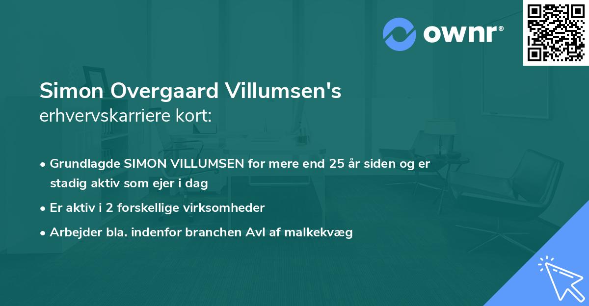 Simon Overgaard Villumsen's erhvervskarriere kort