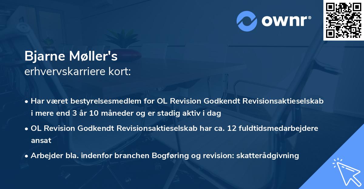 Bjarne Møller's erhvervskarriere kort