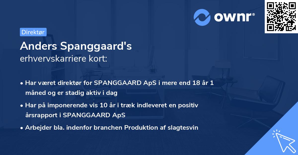 Anders Spanggaard's erhvervskarriere kort
