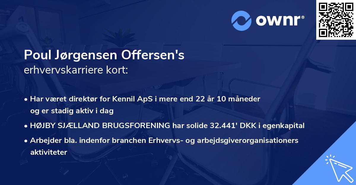 Poul Jørgensen Offersen's erhvervskarriere kort