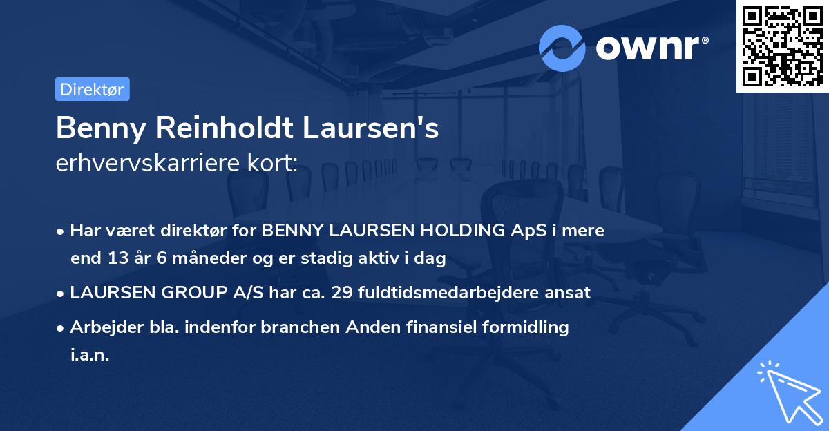 Benny Reinholdt Laursen's erhvervskarriere kort