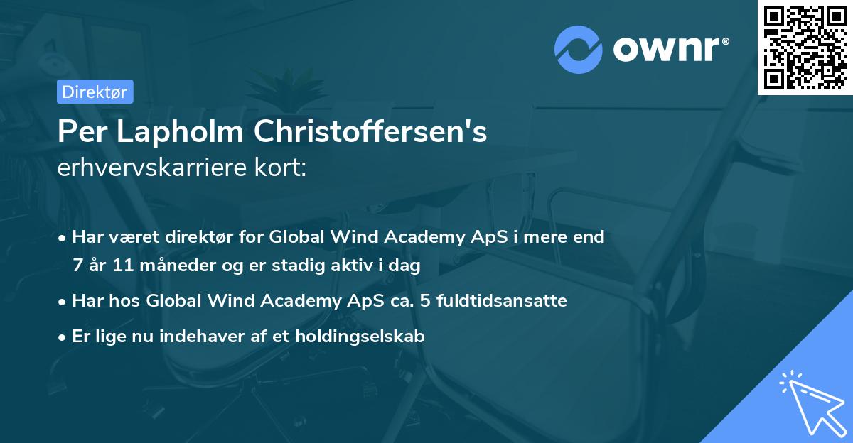 Per Lapholm Christoffersen's erhvervskarriere kort