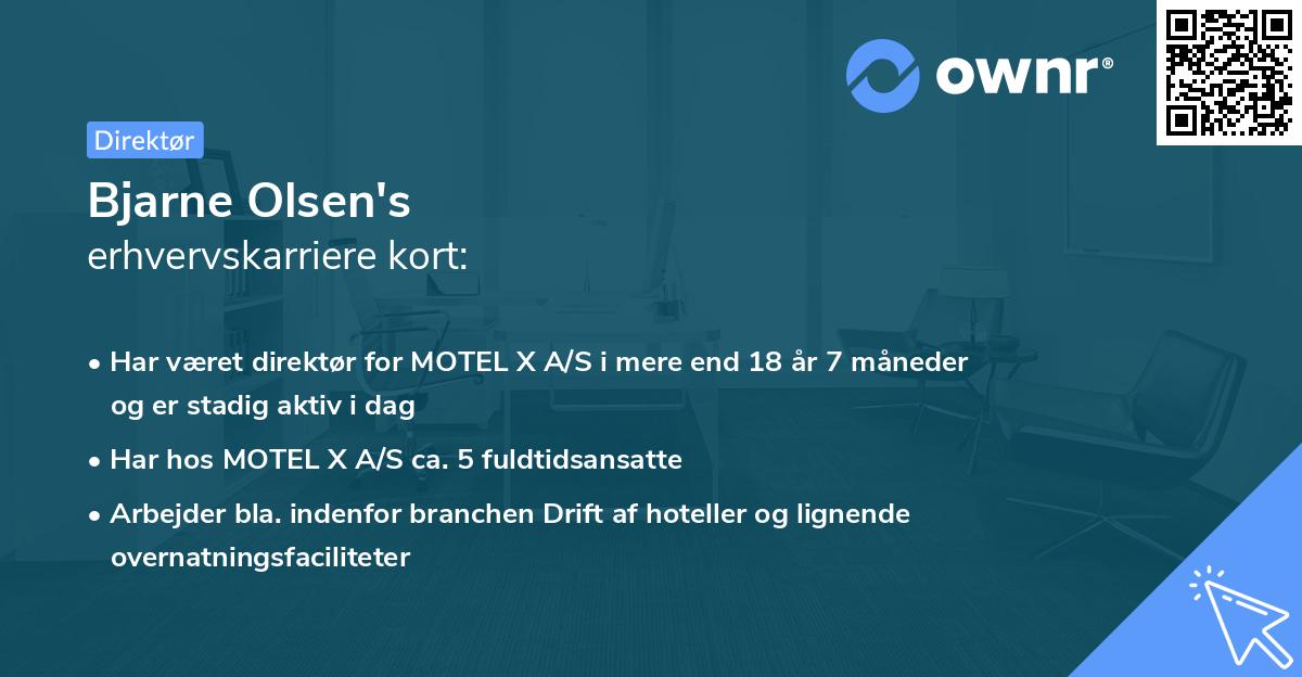 Bjarne Olsen's erhvervskarriere kort