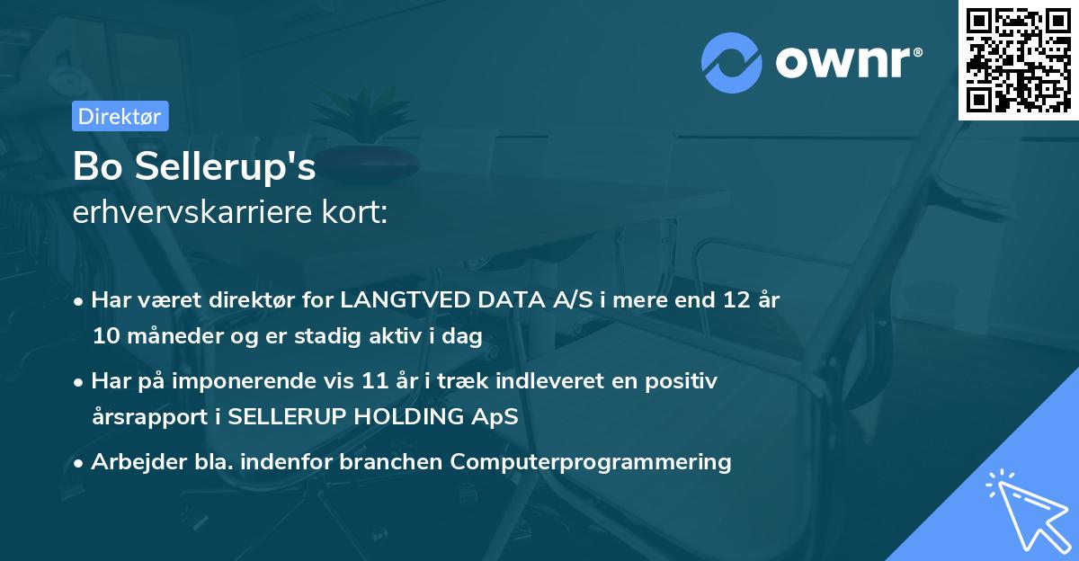 Bo Sellerup's erhvervskarriere kort