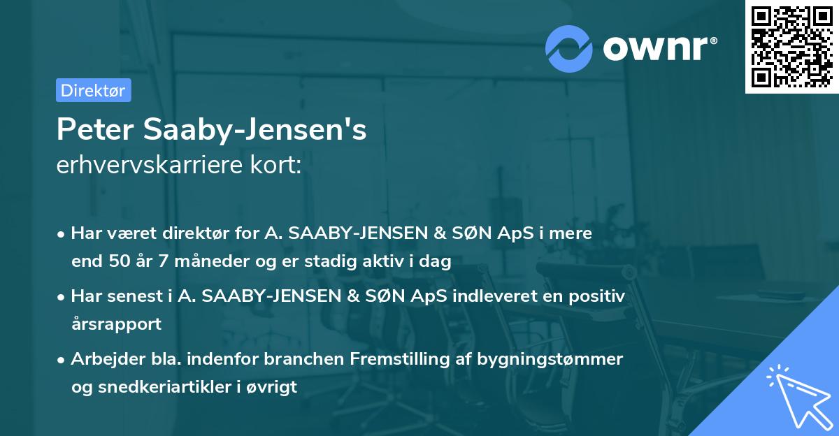 Peter Saaby-Jensen's erhvervskarriere kort
