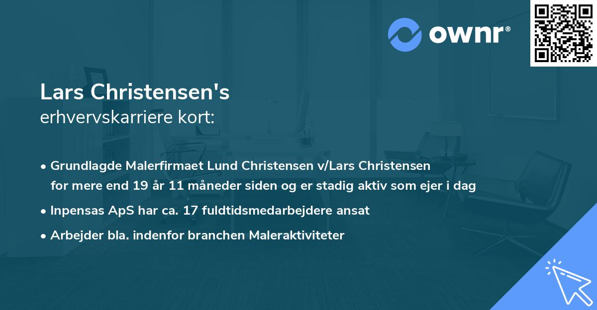 Lars Christensen's erhvervskarriere kort