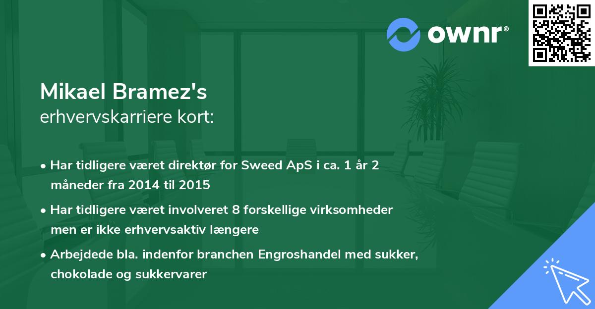 Mikael Bramez's erhvervskarriere kort