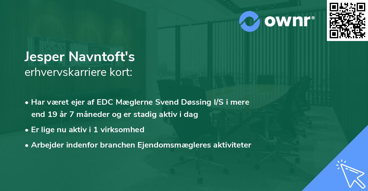 Jesper Navntoft's erhvervskarriere kort