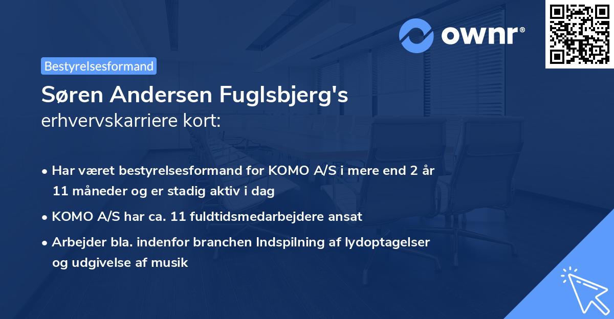 Søren Andersen Fuglsbjerg's erhvervskarriere kort
