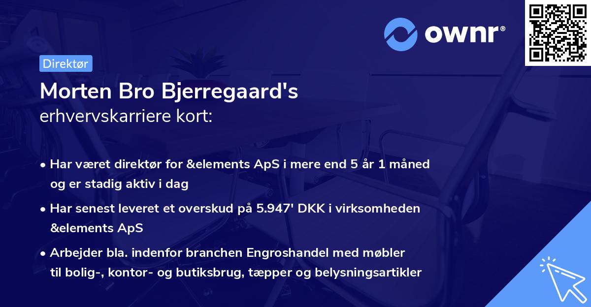 Morten Bro Bjerregaard's erhvervskarriere kort