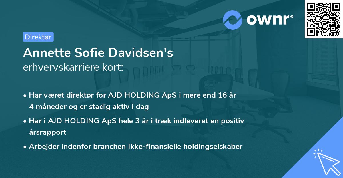 Annette Sofie Davidsen's erhvervskarriere kort