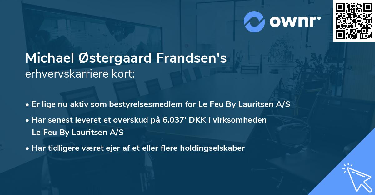 Michael Østergaard Frandsen's erhvervskarriere kort