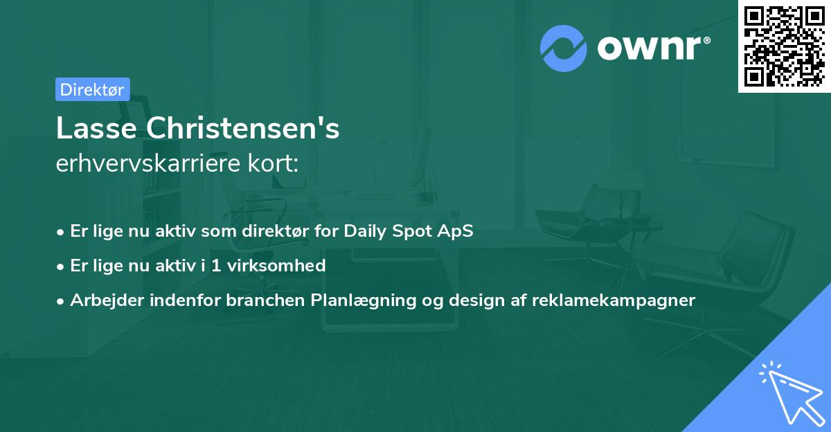 Lasse Christensen's erhvervskarriere kort