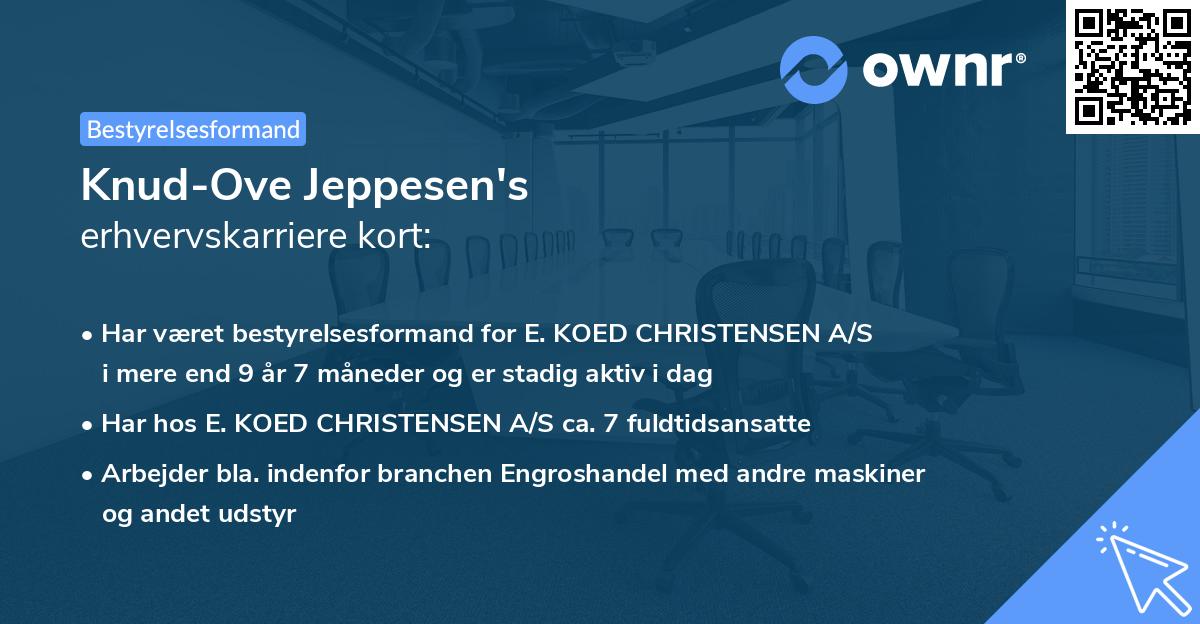 Knud-Ove Jeppesen's erhvervskarriere kort