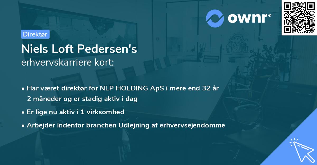 Niels Loft Pedersen's erhvervskarriere kort