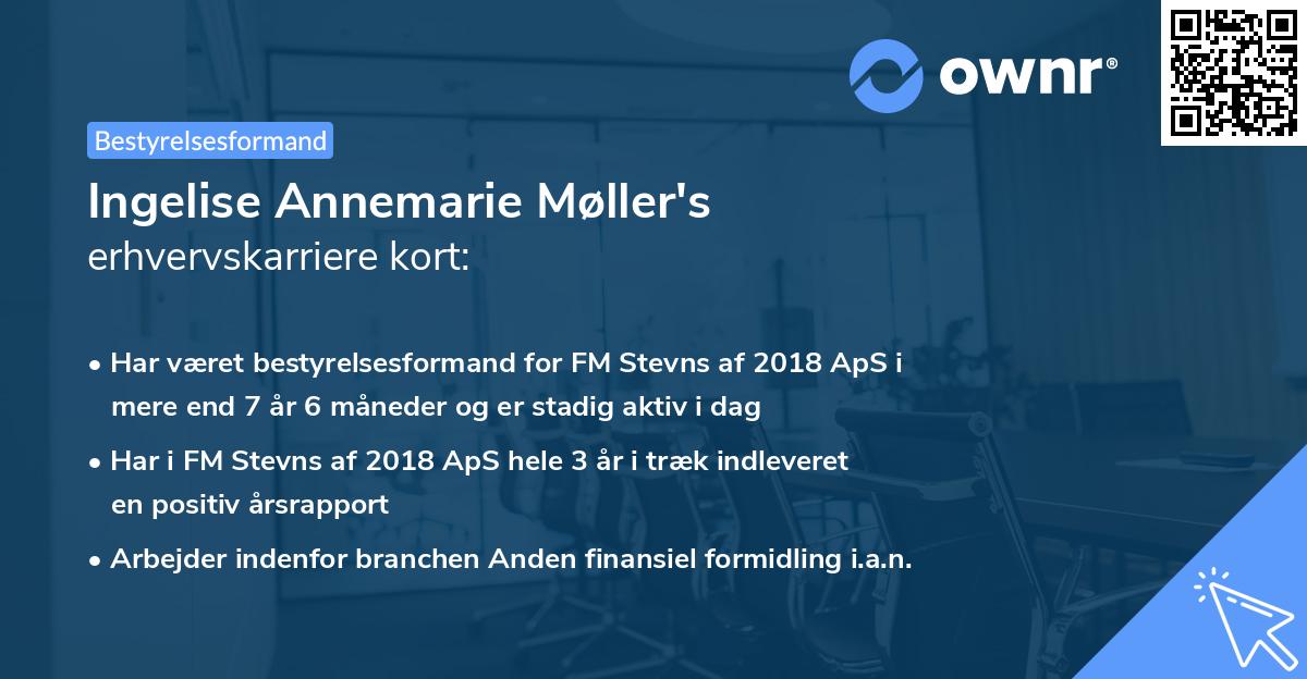 Ingelise Annemarie Møller's erhvervskarriere kort
