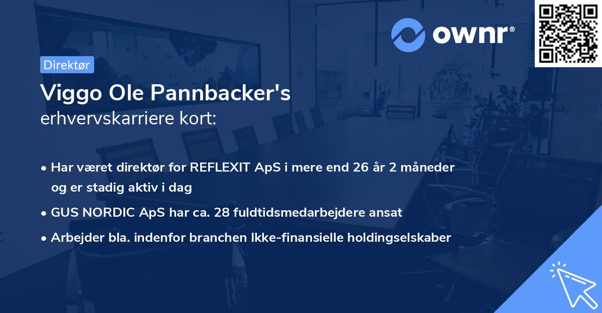 Viggo Ole Pannbacker's erhvervskarriere kort