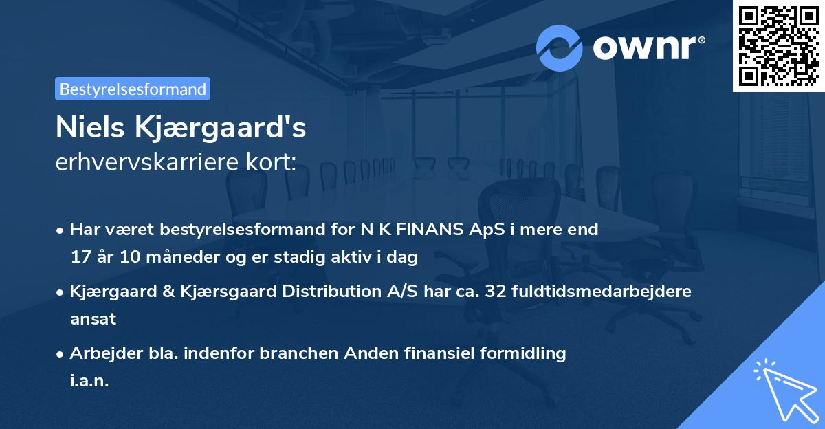 Niels Kjærgaard's erhvervskarriere kort