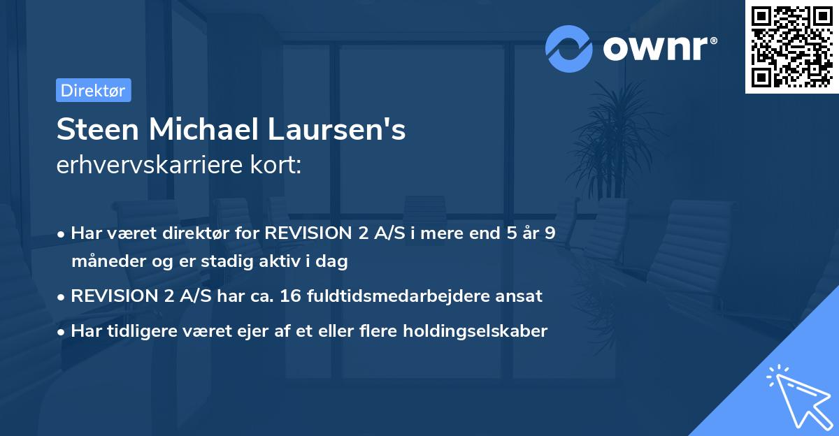 Steen Michael Laursen's erhvervskarriere kort