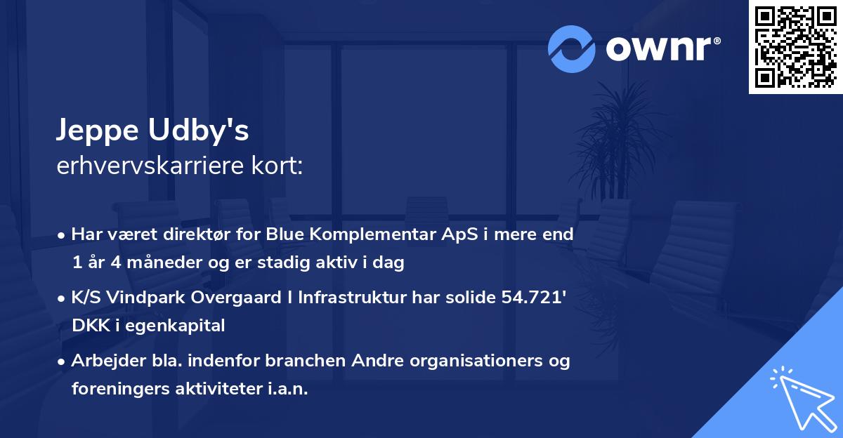 Jeppe Udby's erhvervskarriere kort