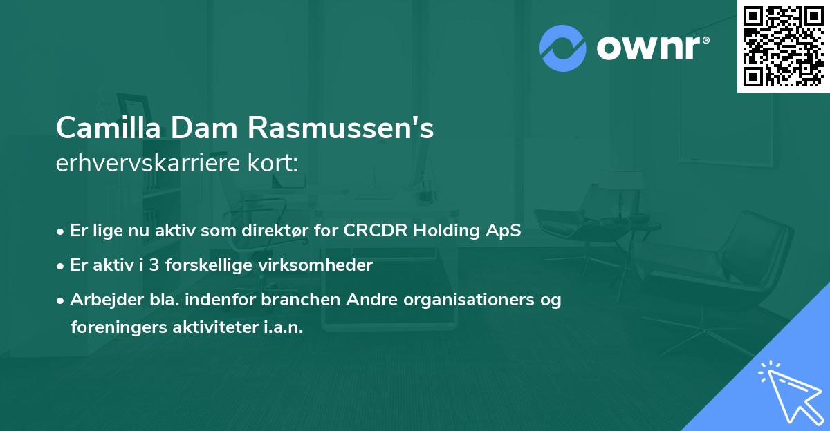 Camilla Dam Rasmussen's erhvervskarriere kort