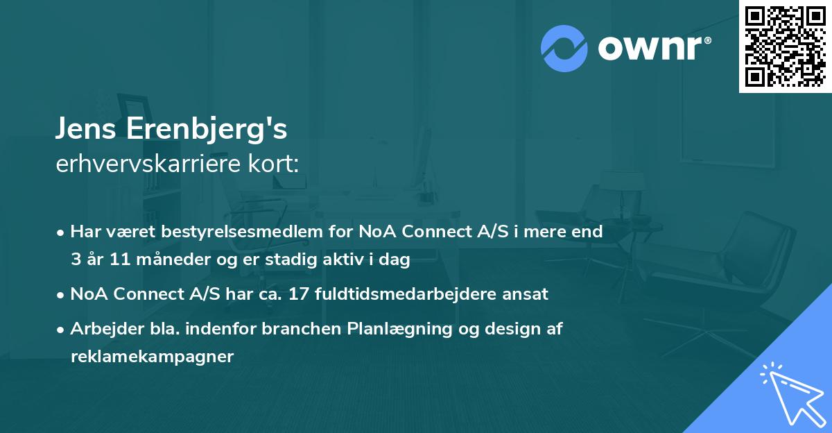 Jens Erenbjerg's erhvervskarriere kort