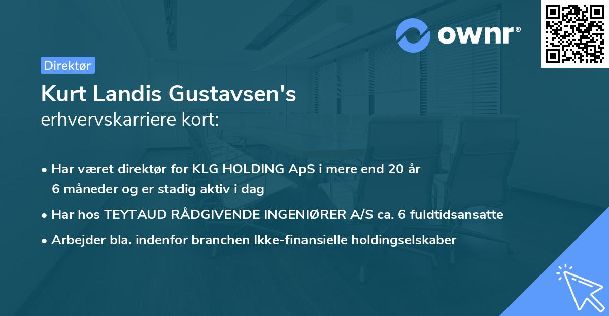 Kurt Landis Gustavsen's erhvervskarriere kort