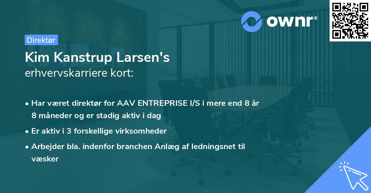 Kim Kanstrup Larsen's erhvervskarriere kort