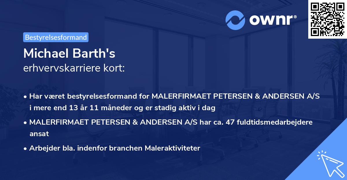Michael Barth's erhvervskarriere kort