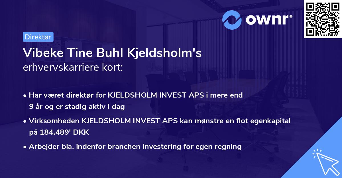 Vibeke Tine Buhl Kjeldsholm's erhvervskarriere kort