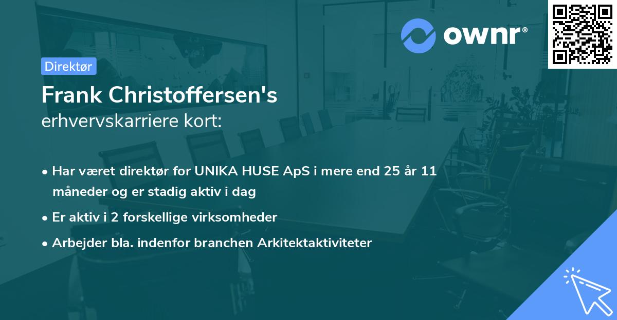 Frank Christoffersen's erhvervskarriere kort