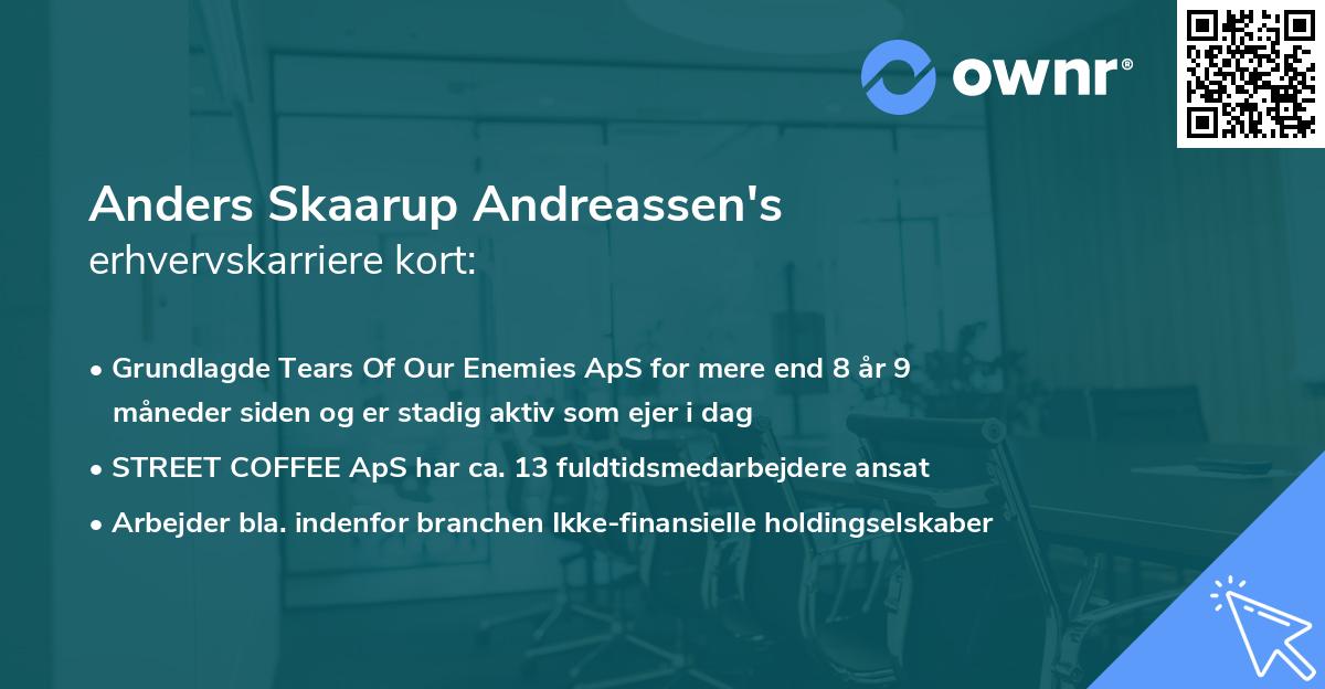 Anders Skaarup Andreassen's erhvervskarriere kort