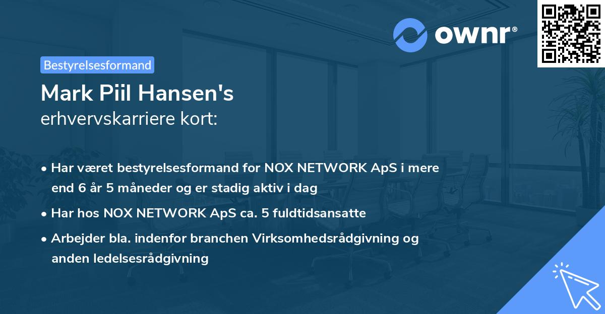 Mark Piil Hansen's erhvervskarriere kort