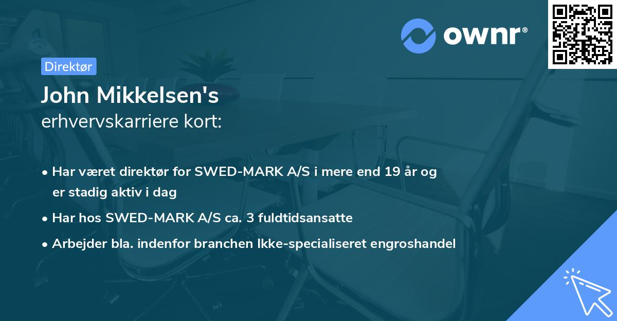 John Mikkelsen's erhvervskarriere kort