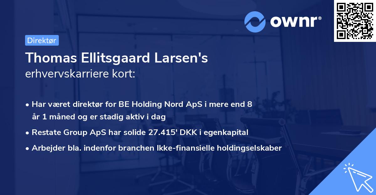 Thomas Ellitsgaard Larsen's erhvervskarriere kort