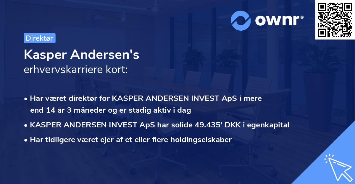 Kasper Andersen's erhvervskarriere kort