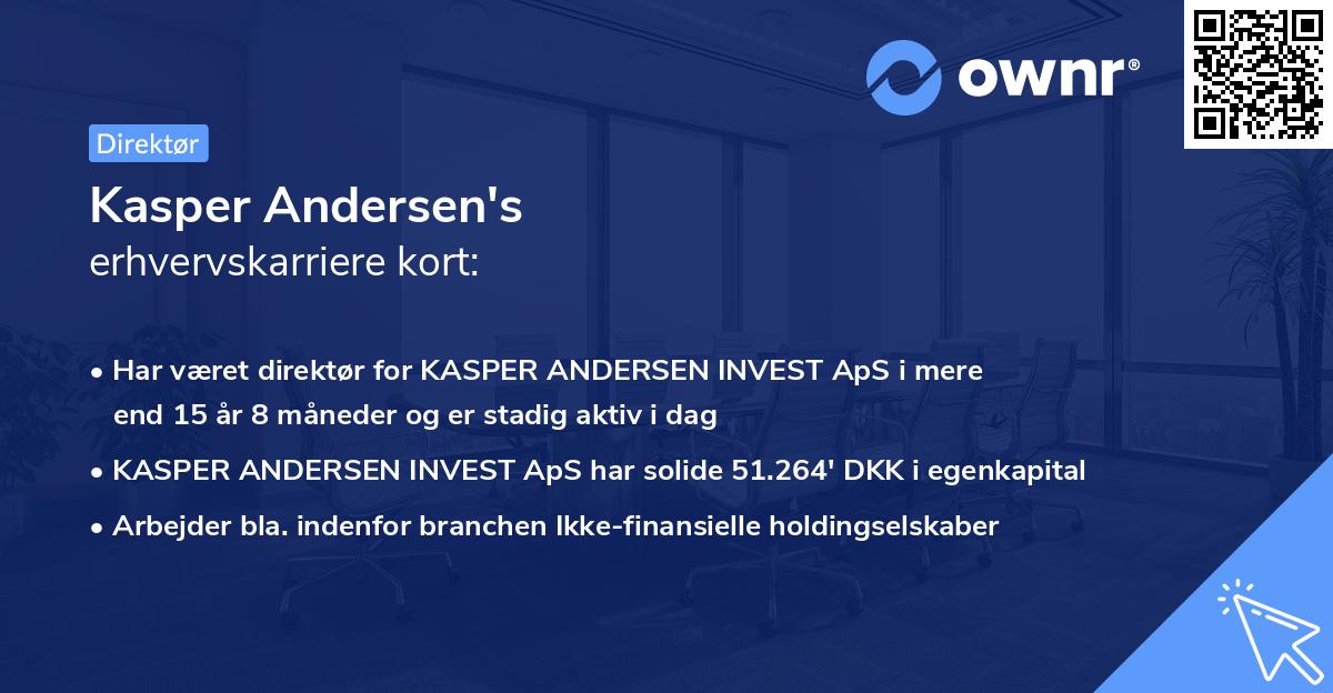 Kasper Andersen's erhvervskarriere kort