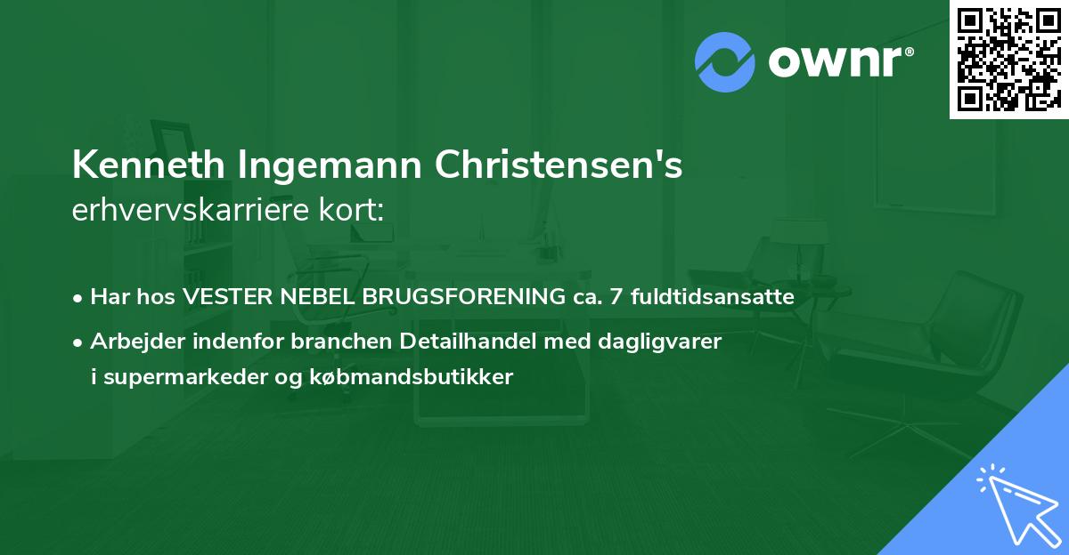 Kenneth Ingemann Christensen's erhvervskarriere kort