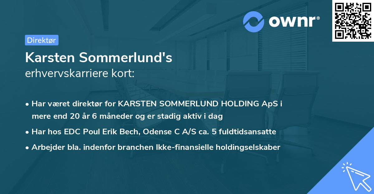 Karsten Sommerlund's erhvervskarriere kort