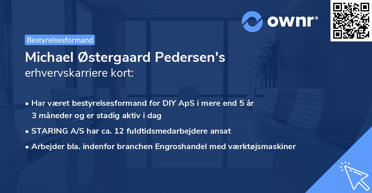 Michael Østergaard Pedersen's erhvervskarriere kort