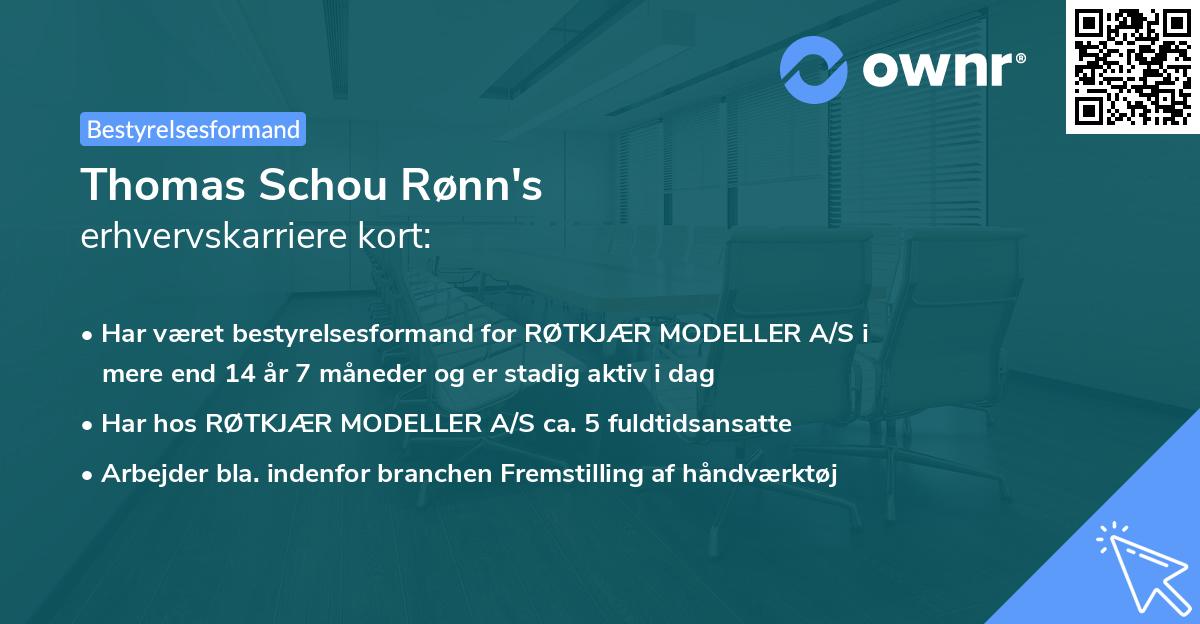Thomas Schou Rønn's erhvervskarriere kort